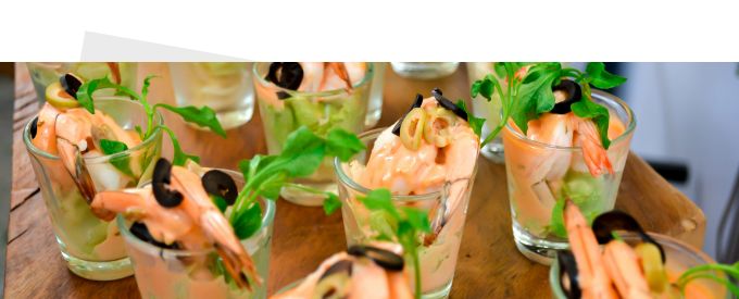 Garnelen Cocktail Salat im Glas